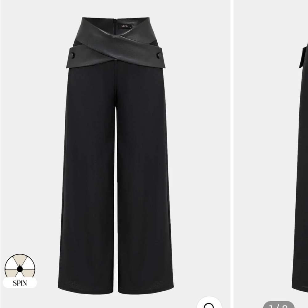 Black High-Waisted Wide-Leg Pants